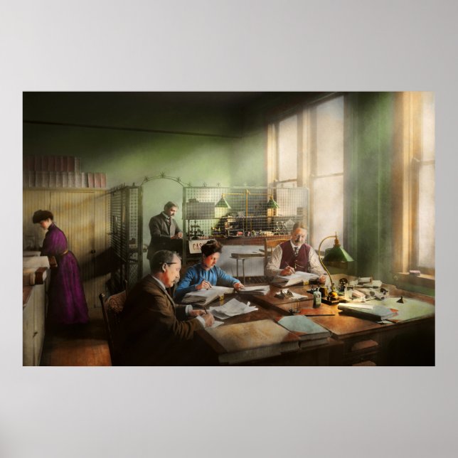 Poster Comptable - Service de la comptabilité 1902 (Devant)