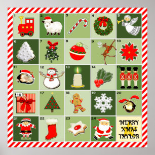 Poster Compte à rebours de Noël