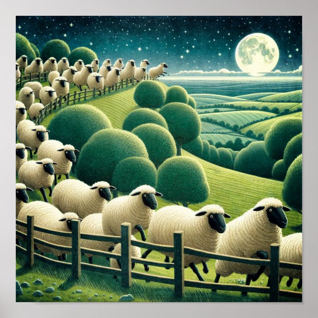 Poster Compter les moutons (Devant)
