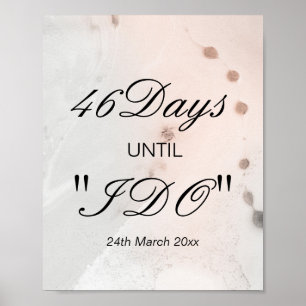 Poster Compter vers le bas pour le signe Mariage