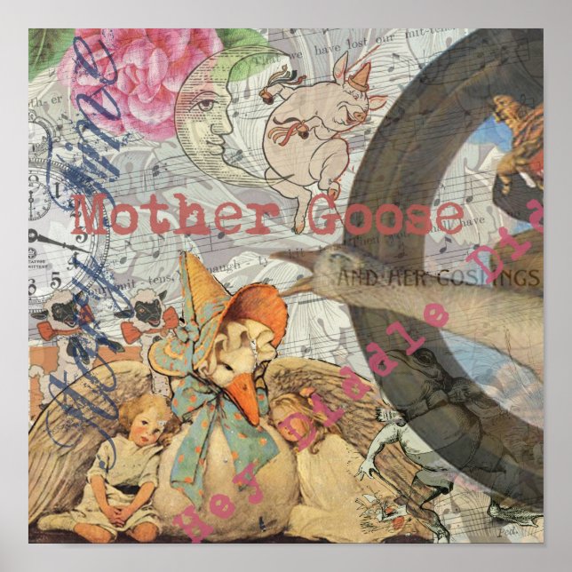 Poster Comptine de la Mère l'Oie Conte de Fées (Devant)