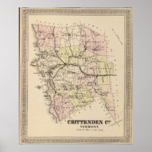 Poster Comté de Chittenden dans le Vermont