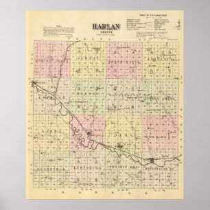 Poster Comté de Harlan, Nebraska