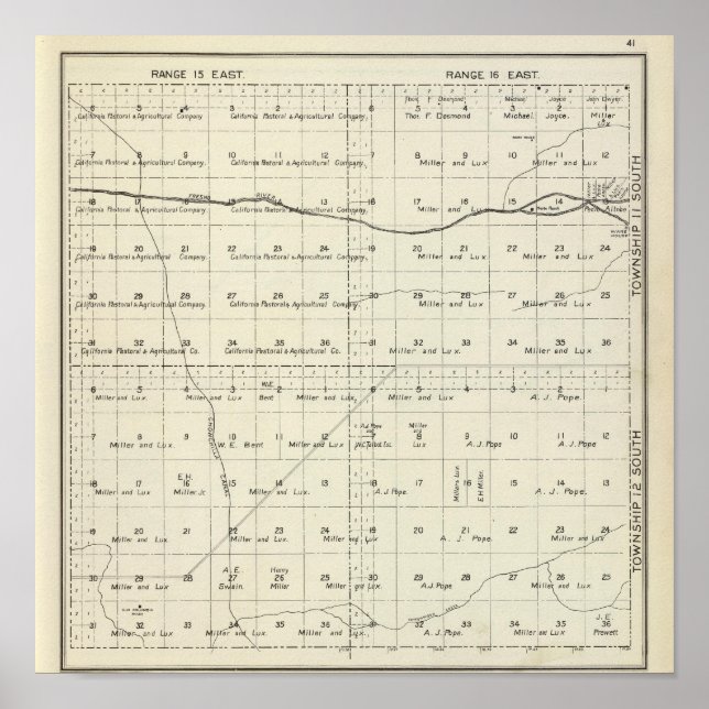 Poster Comté de Madera, Californie (Devant)