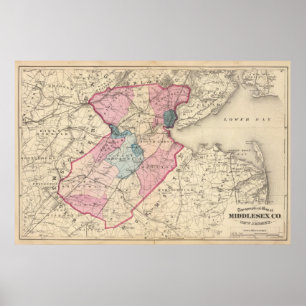 Poster Comté de Middlesex, NJ