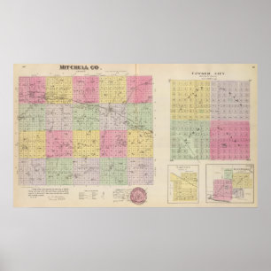 Poster Comté de Mitchell, Cawker City, Simpson, Kansas