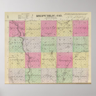 Poster Comté de République, Kansas