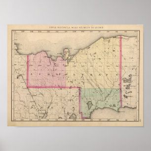Poster Comté de Schoolcraft Michigan