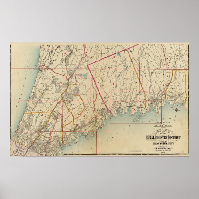 Poster Comté de Westchester, New York (Devant)