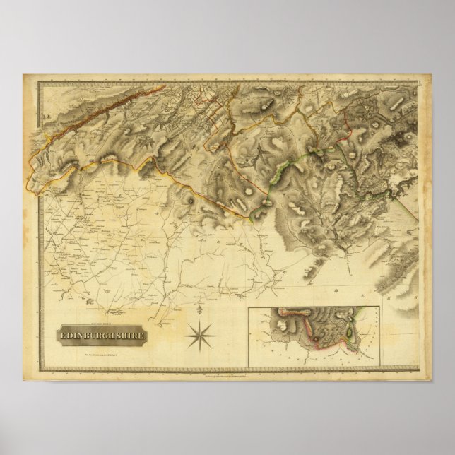 Poster Comté d'Édimbourg Sud (Devant)