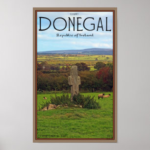 Poster Comté du Donegal - Croix de pierre