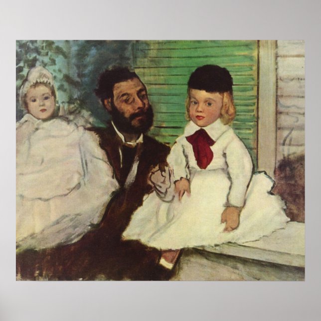 Poster Comte Lepic et ses filles - Edgar Degas (Devant)