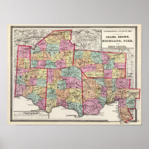 Poster Comtés 2 de l'Ohio