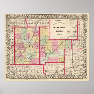 Poster Comtés de Macoupin, Montgomery