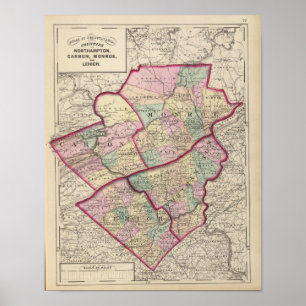 Poster Comtés de Northampton, Carbon, Monroe, Lehigh