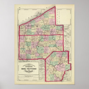 Poster Comtés d'Erie, Crawford, Venango