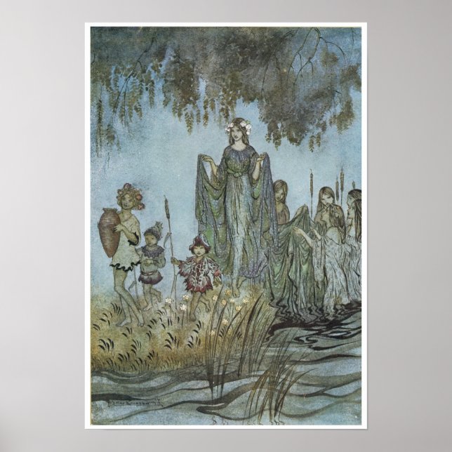 Poster Comus : "Sabrina se lève, en présence de nymphes d (Devant)