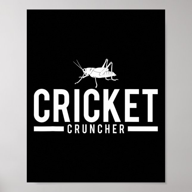 Poster Concasseur de grillons Graphique d'insecte drôle  (Devant)