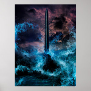 Poster Concept Art dans le concept du "tsunami de Bangkok