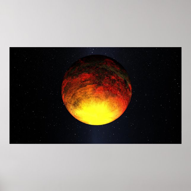Poster Concept artistique de Kepler-10b (Devant)