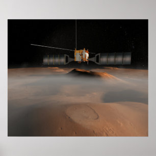 Poster Concept artistique de l'engin spatial Express Mars