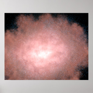 Poster Concept de ce qu'une galaxie poussiéreuse et brill