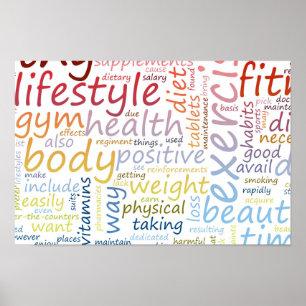 Poster Concept de conditionnement physique pour la perte 