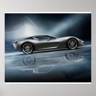 Poster Concept de Corvette Stingray