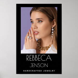 Poster Concepteur de bijoux glamour luxe moderne chic or