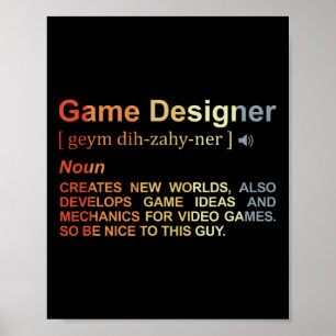 Poster Concepteur de jeux Définition Programmateur de jeu