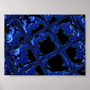 Poster Conception Abstraite Bleue