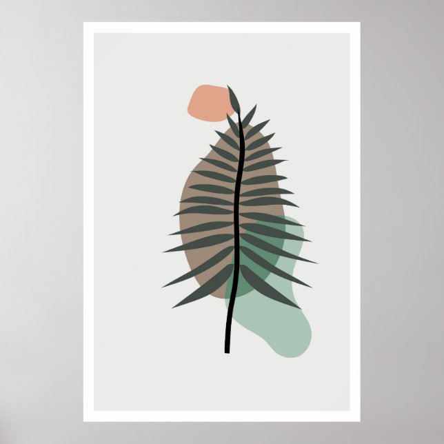 Poster Conception Abstraite des feuilles (Devant)