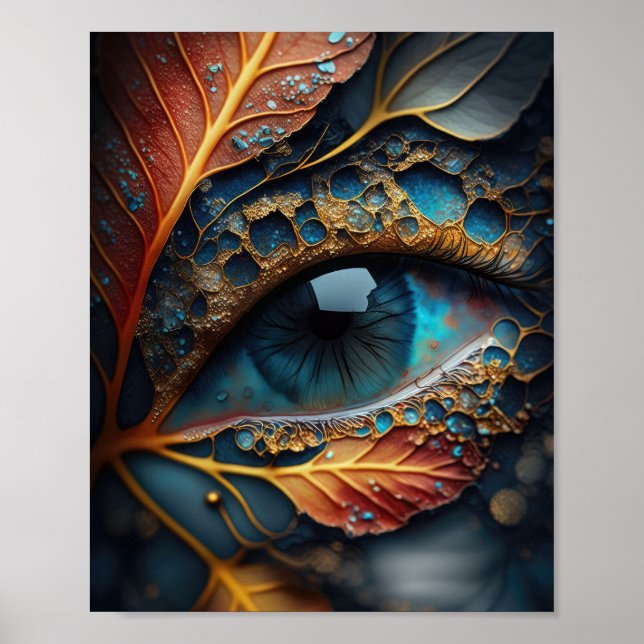 Poster Conception Abstraite des yeux (Devant)