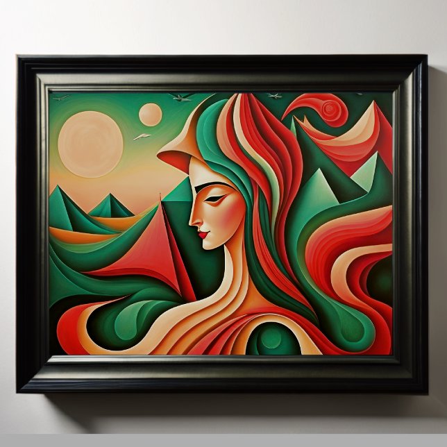 Poster Conception abstraite moderne Cubisme Surréalisme 4 (Créateur téléchargé)