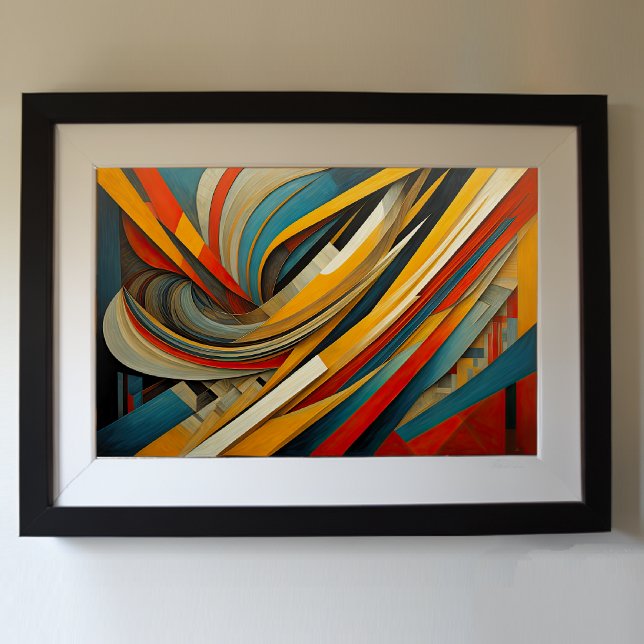 Poster Conception abstraite moderne Futurisme 3:2 (Créateur téléchargé)