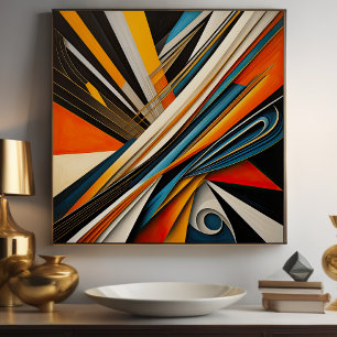 Poster Conception abstraite moderne Futurisme IX