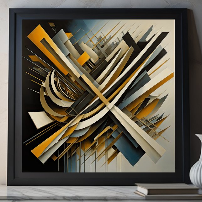 Poster Conception abstraite moderne Futurisme VII (Créateur téléchargé)