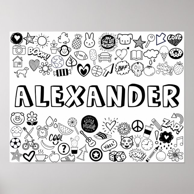 Poster Conception "ALEXANDER" de la ligne couleur-it-Your (Devant)
