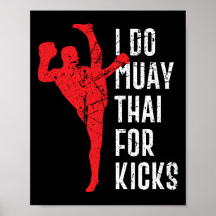 Poster Conception amusante de boxe thaïlandaise Muay Thai