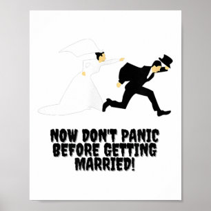 Poster Conception amusante _ La mariée poursuit sa mariée