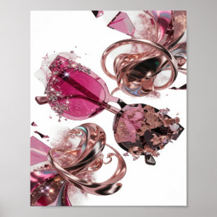 Poster Conception ART ABSTRAIT Argent GRAS v3