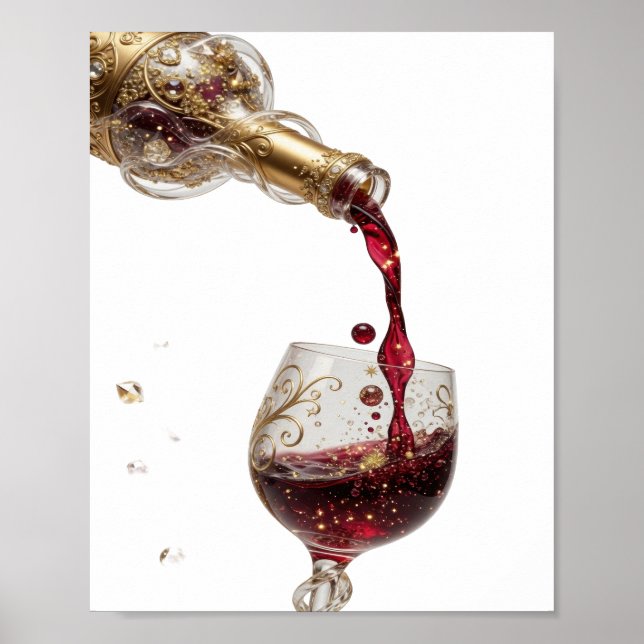 Poster Conception ART ABSTRAIT Or frais (Devant)