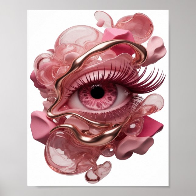 Poster Conception ART ABSTRAIT Or frais (Devant)