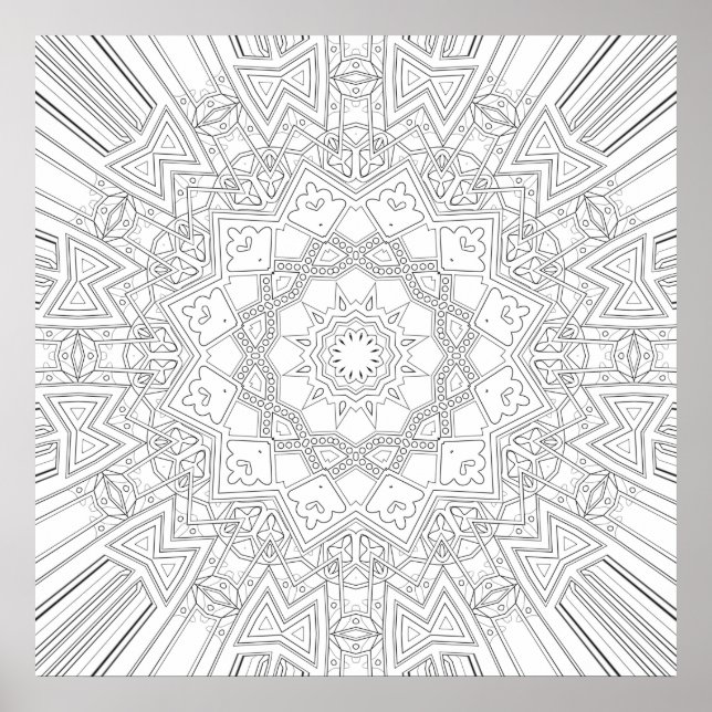 Poster Conception artistique complexe de mandala en explo (Devant)