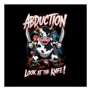 Poster Conception avec un caractère vache