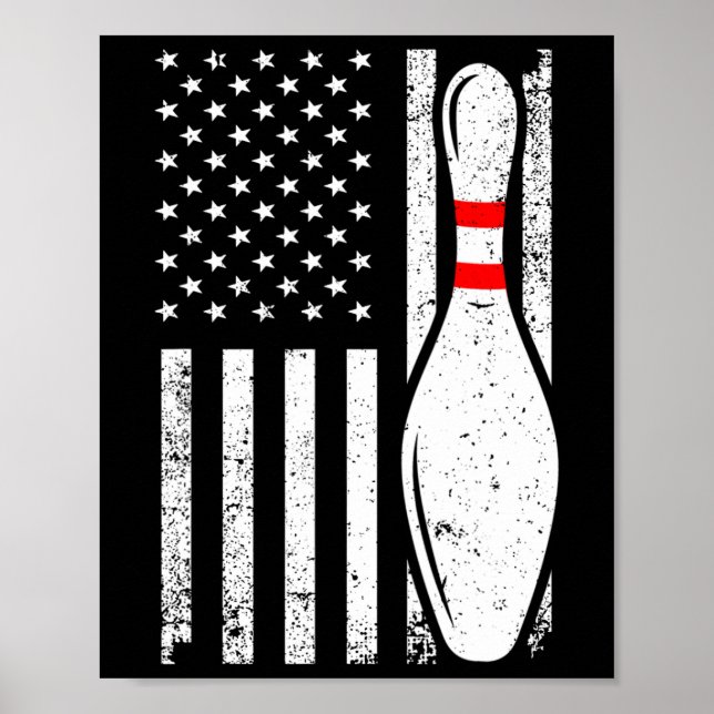 Poster Conception cool Bowling Pour Hommes Bowler Bowling (Devant)