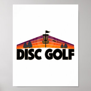 Poster Conception d'amour de golf à disque rétro - Sport