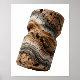 Poster Conception d'art abstrait gris chic
