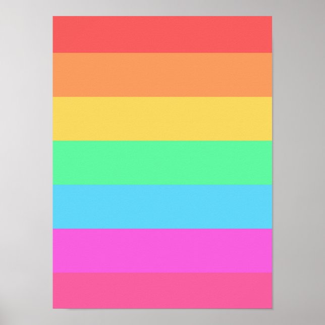 Poster Conception de bandes de couleurs arc-en-ciel paste (Devant)