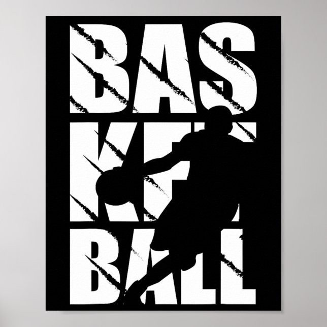 Poster Conception de basket-ball pour le joueur de basket (Devant)